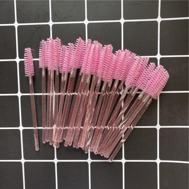 Pretty Mascara Brushes Glitter Eyelash Mascara Wands Brush Disposable Private Label